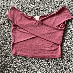 Crop top with cross stitch
